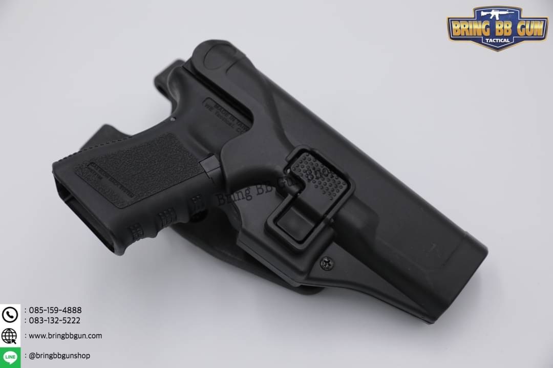 ซองปืนพกนอก + เพลทลดต่ำ ยี่ห้อ Black Hawk