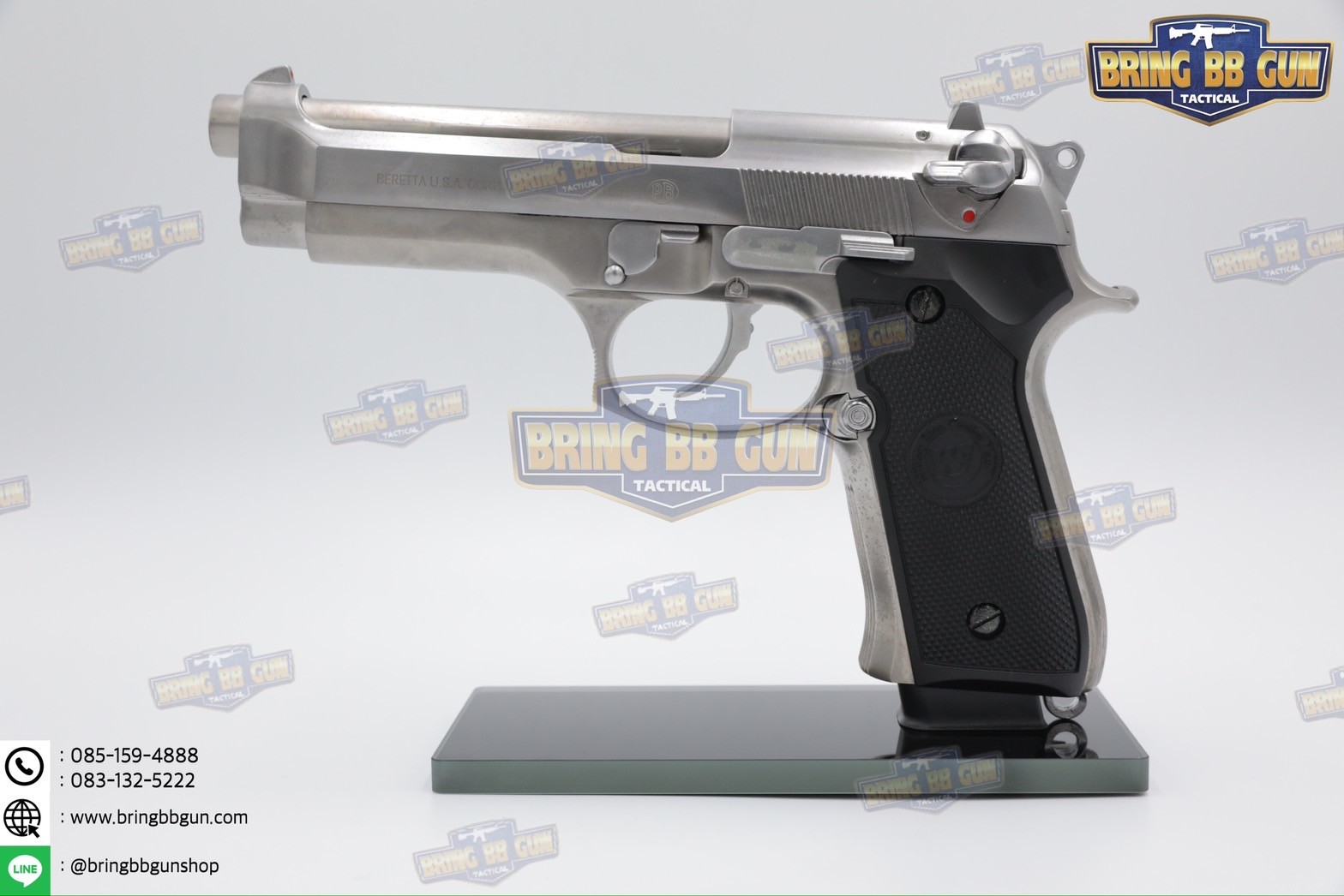 ขาตั้งปืนสั้น (ฐานกระจก) (Pistol Display Stand)