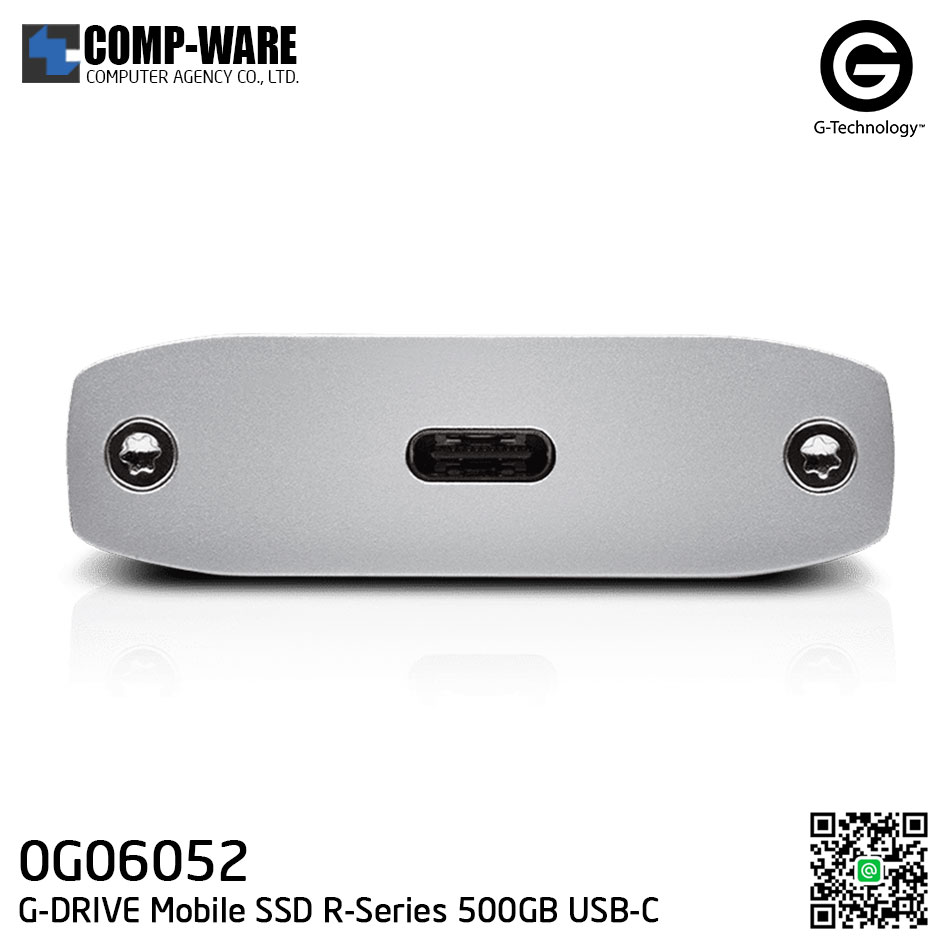 G-Technology G-DRIVE Mobile SSD R-Series 500GB USB-C USB3.1 Gen2 - 0G06052