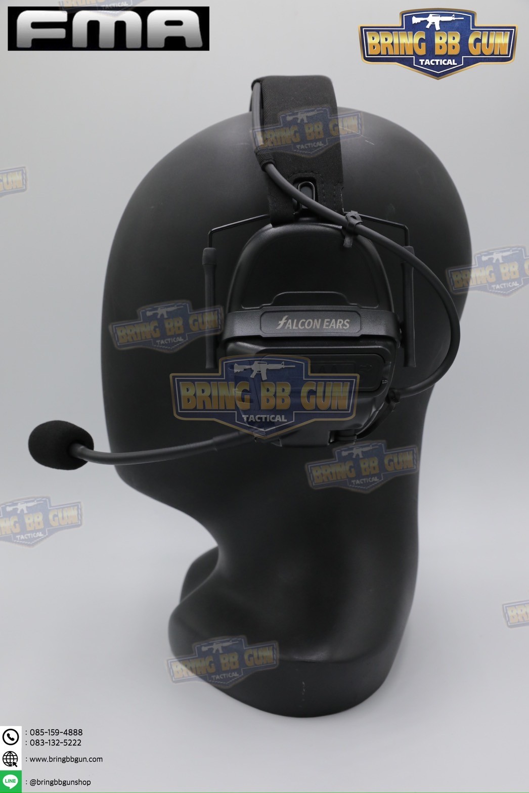 หูฟังสื่อสารตัดเสียงได้ FCS Falcon ยี่ห้อ FMA (FCS Falcon Ears Tactical Communication Headset)