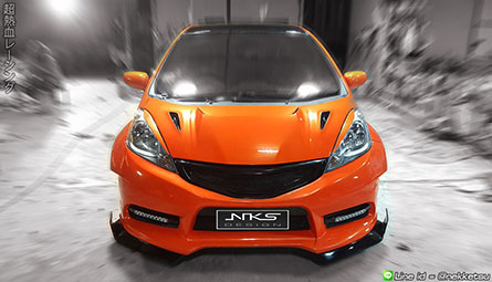 HONDA JAZZ GE RS TURBO WIDE BODY RAW WORK COMPLETE SET (NKS DESIGN)