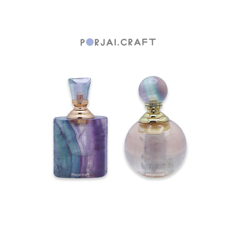 Rainbow Fluorite Perfume Bottle ขวดน้ำหอมเรนโบว์ฟลูออไรด์
