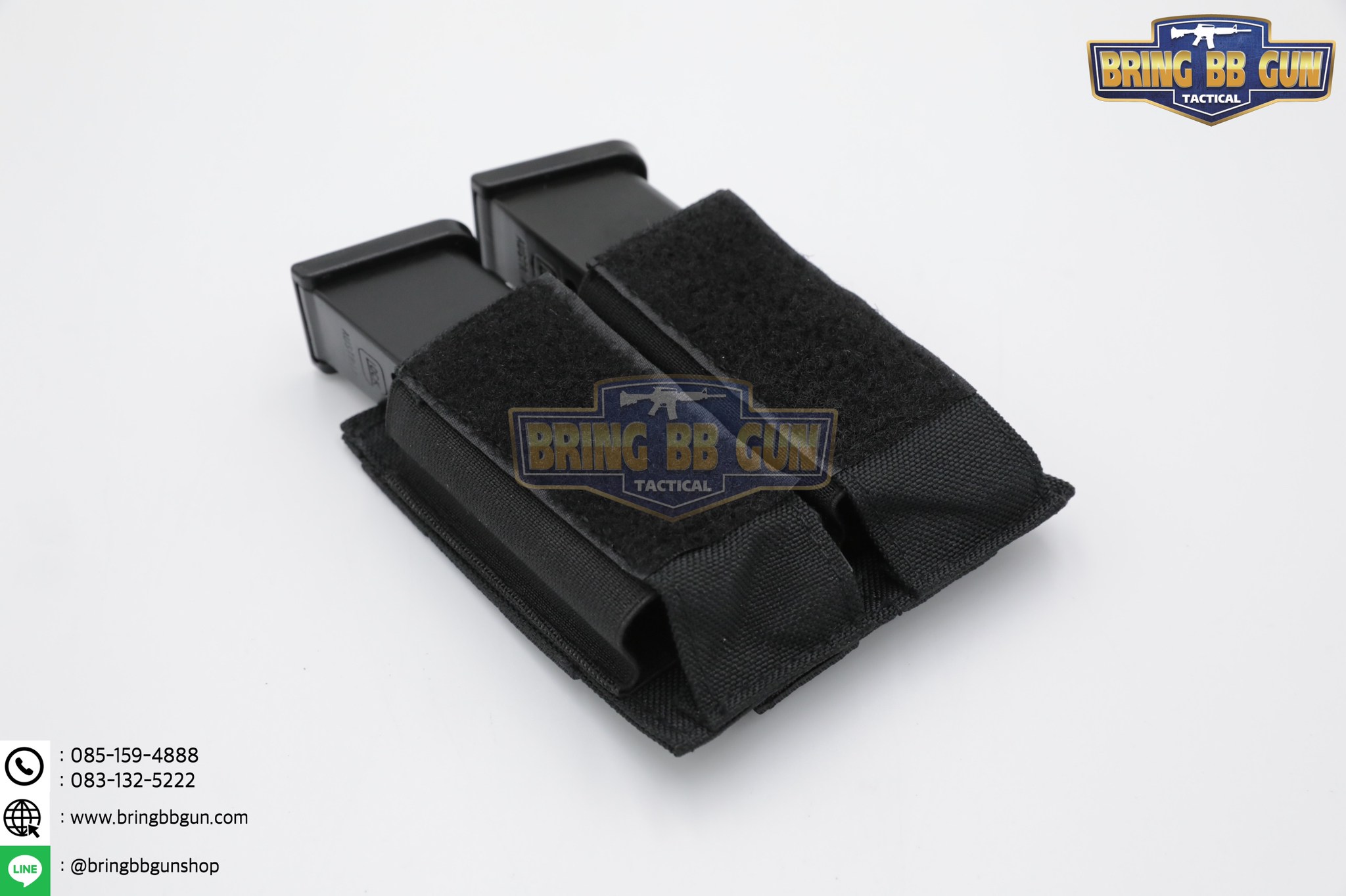 เพ้าเเม็กกาซีนปืนสั้นคู่แบบผ้า M5 (ซองแม็กกาซีนคู่แบบผ้า M5)