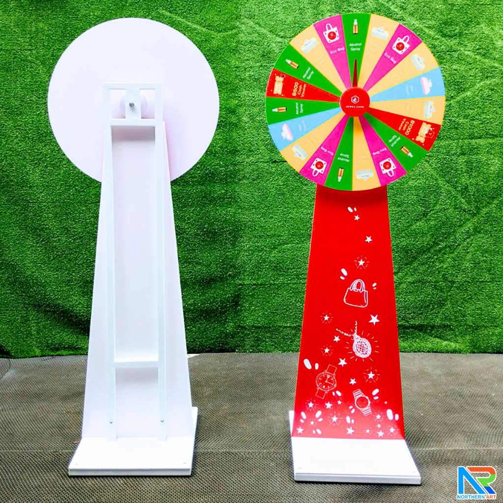 เช่าเกมส์วงล้อตั้งพื้น รุ่นเหล็ก ขนาดวงล้อ 80 ซม. ถอดประกอบได้