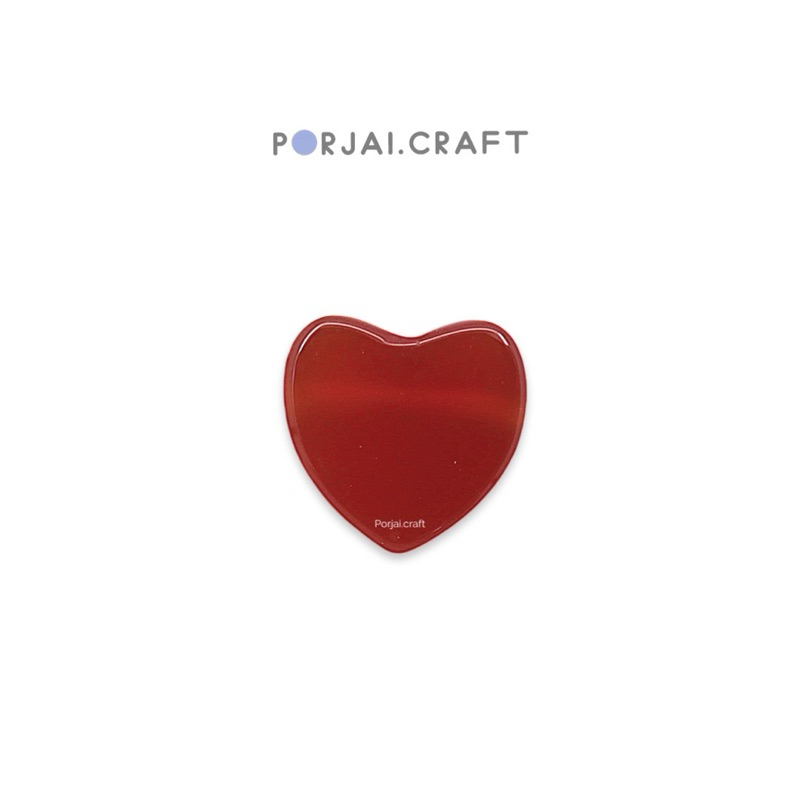 Carnelian Heart Beads ลูกปัดหัวใจคาร์เนเลี่ยน 10mm