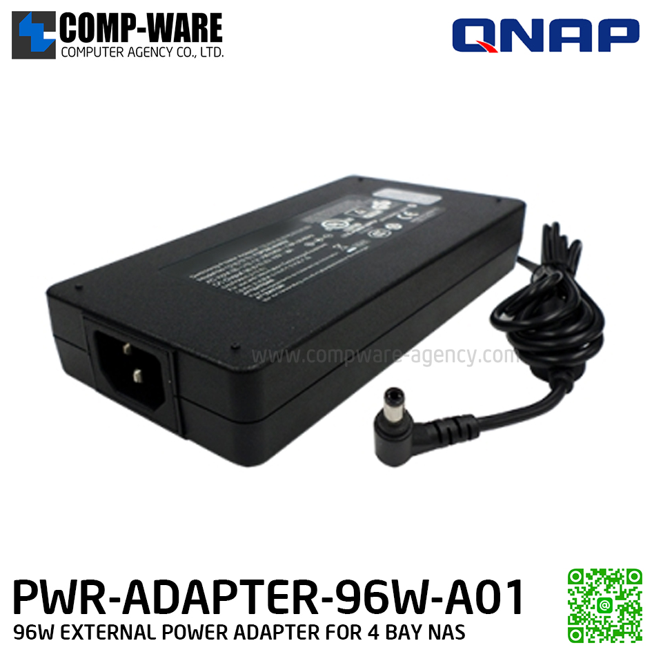 QNAP PWR-ADAPTER-96W-A01 96W EXTERNAL POWER ADAPTER FOR 4 BAY NAS - Spare Part