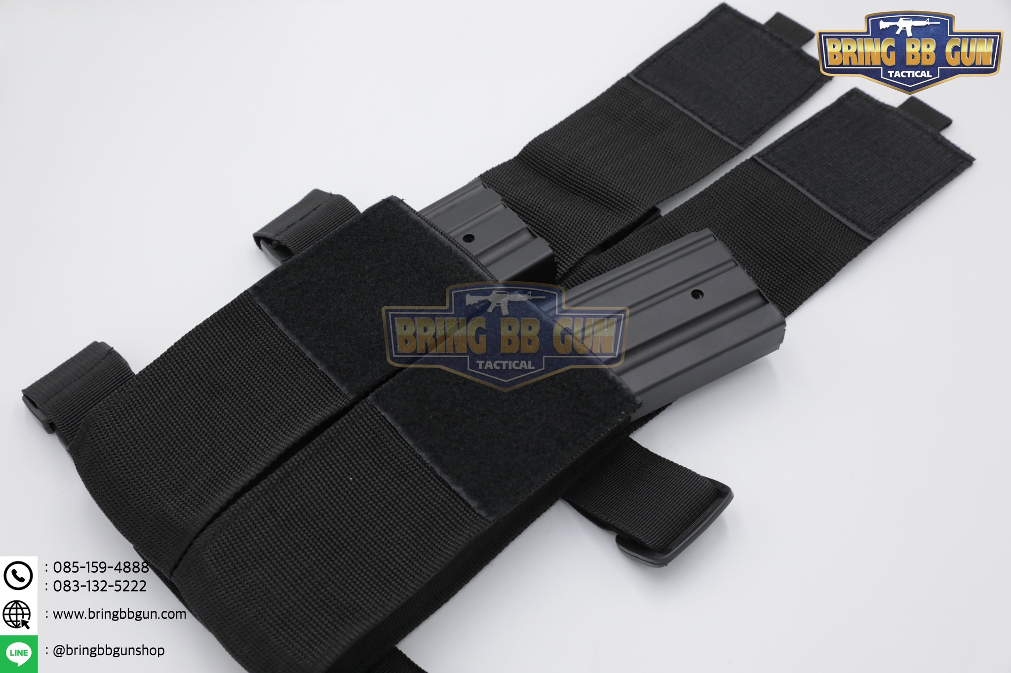 ซองแม็กกาซีนปืนยาวคู่รัดต้นขา (ซองแม็กรัดขาสาย PP M16)