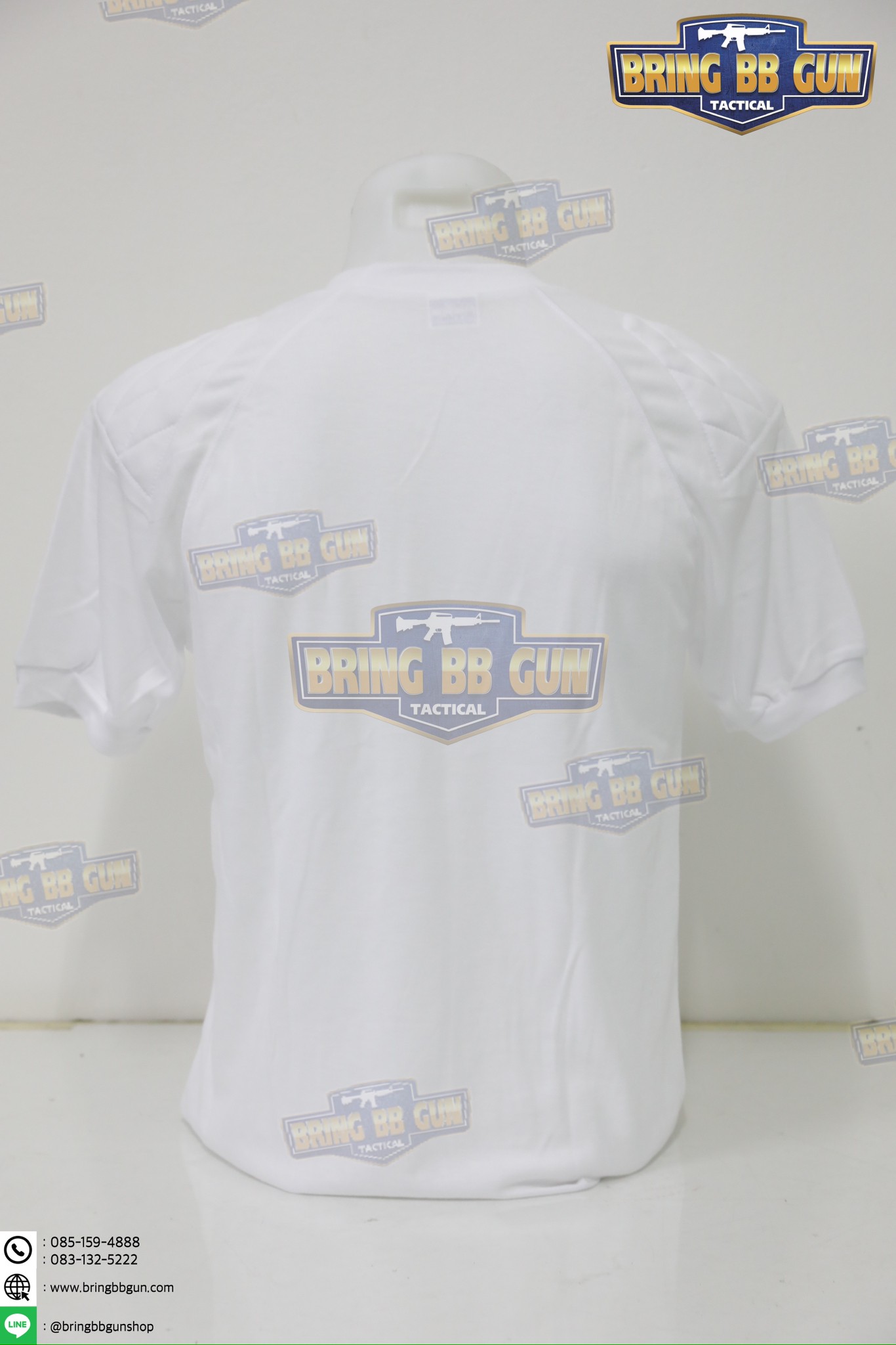 เสื้อยืดรองบ่า บุไหล่ (ผ้า TC)