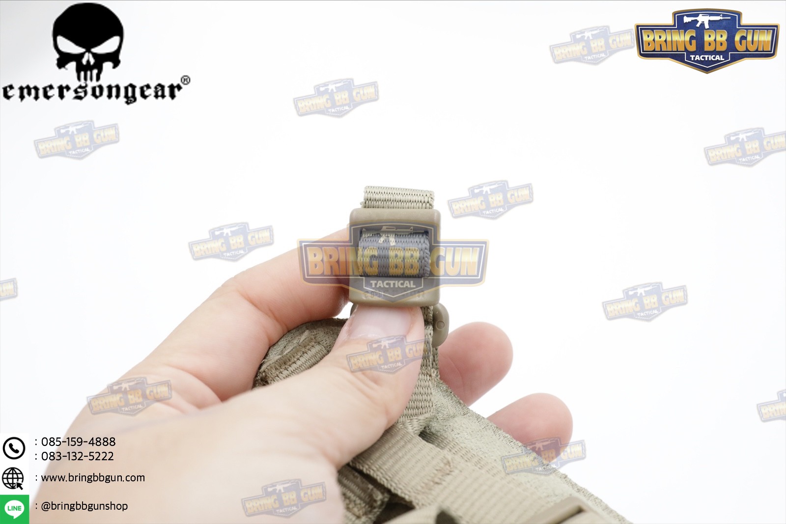 สายรัดคาง ยี่ห้อ Emerson รุ่น ทรงตัว H (EMERSON MICH Helmet Retention System H-Nape)