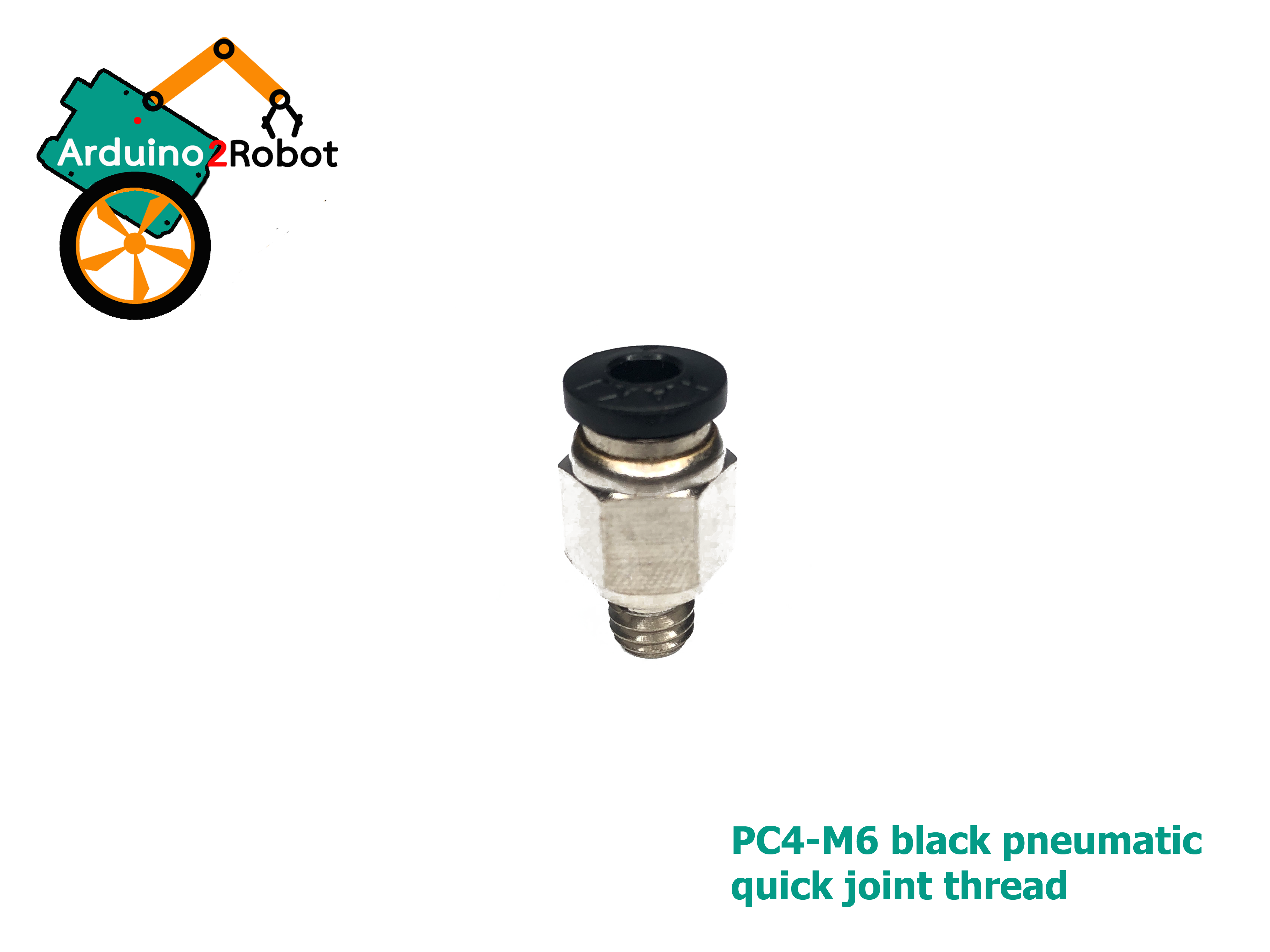 PC4-M6 black pneumatic quick joint thread through tracheal 3d printer j-head hot head extruder feeding pipe