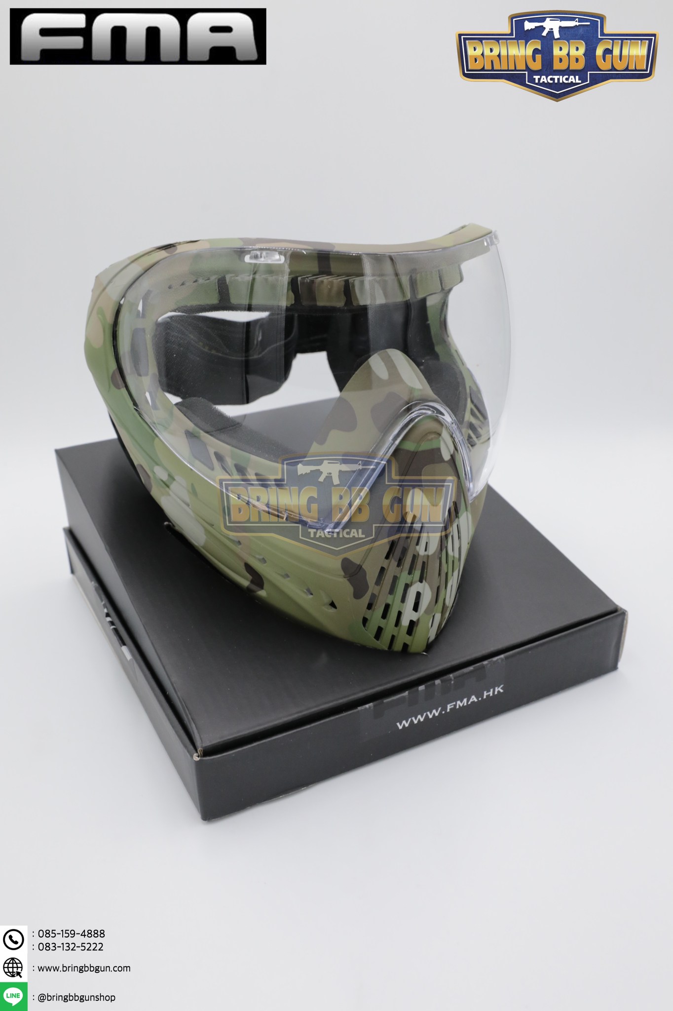 หน้ากาก F1 ยี่ห้อ FMA รุ่น เลนส์1ชั้น หน้ากากลายพราง