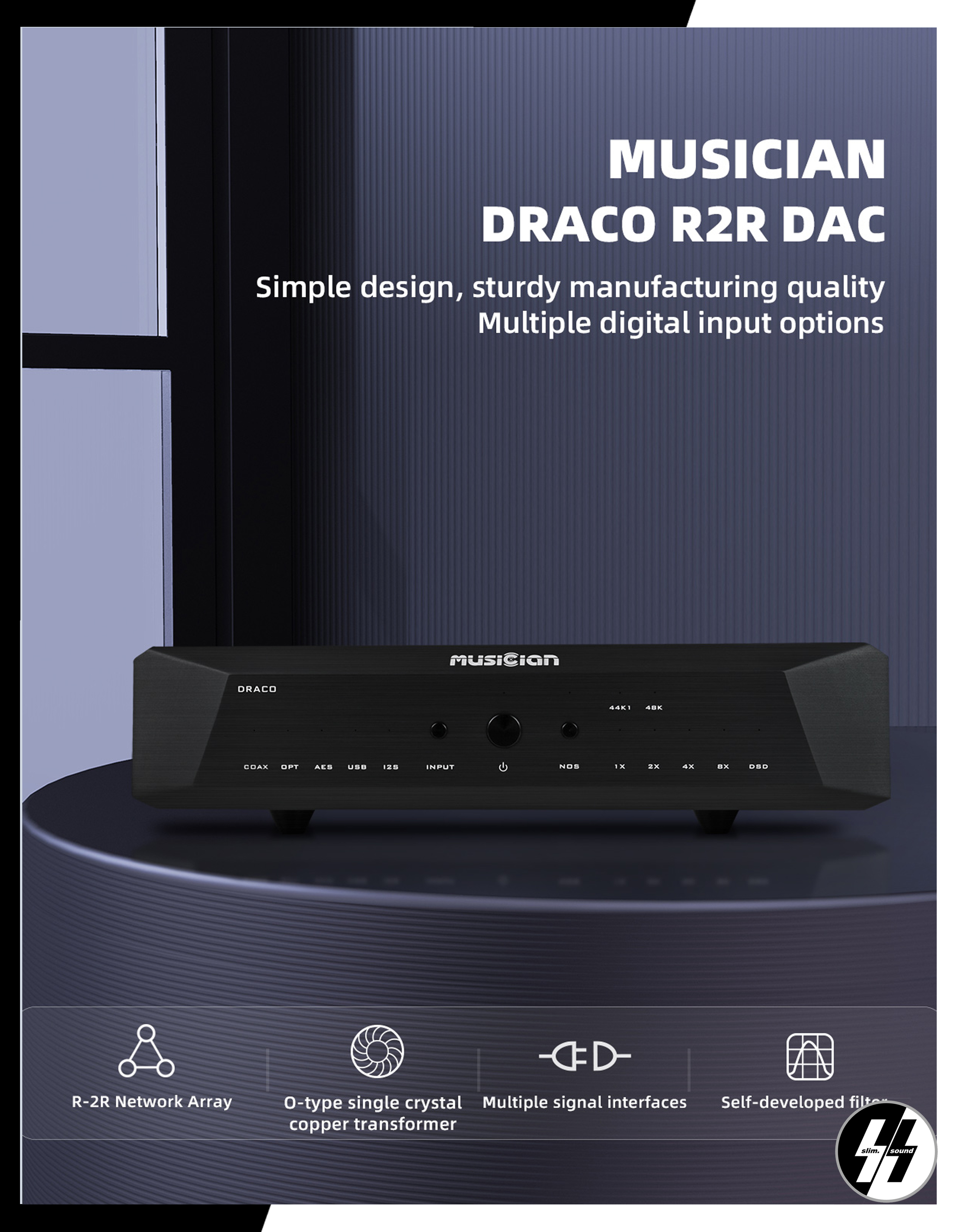 R2R DAC | MUSICIAN - Draco (R2R DAC) | CPU ALTERA & ARM - DSD1024 / PCM768 | Fully Balance