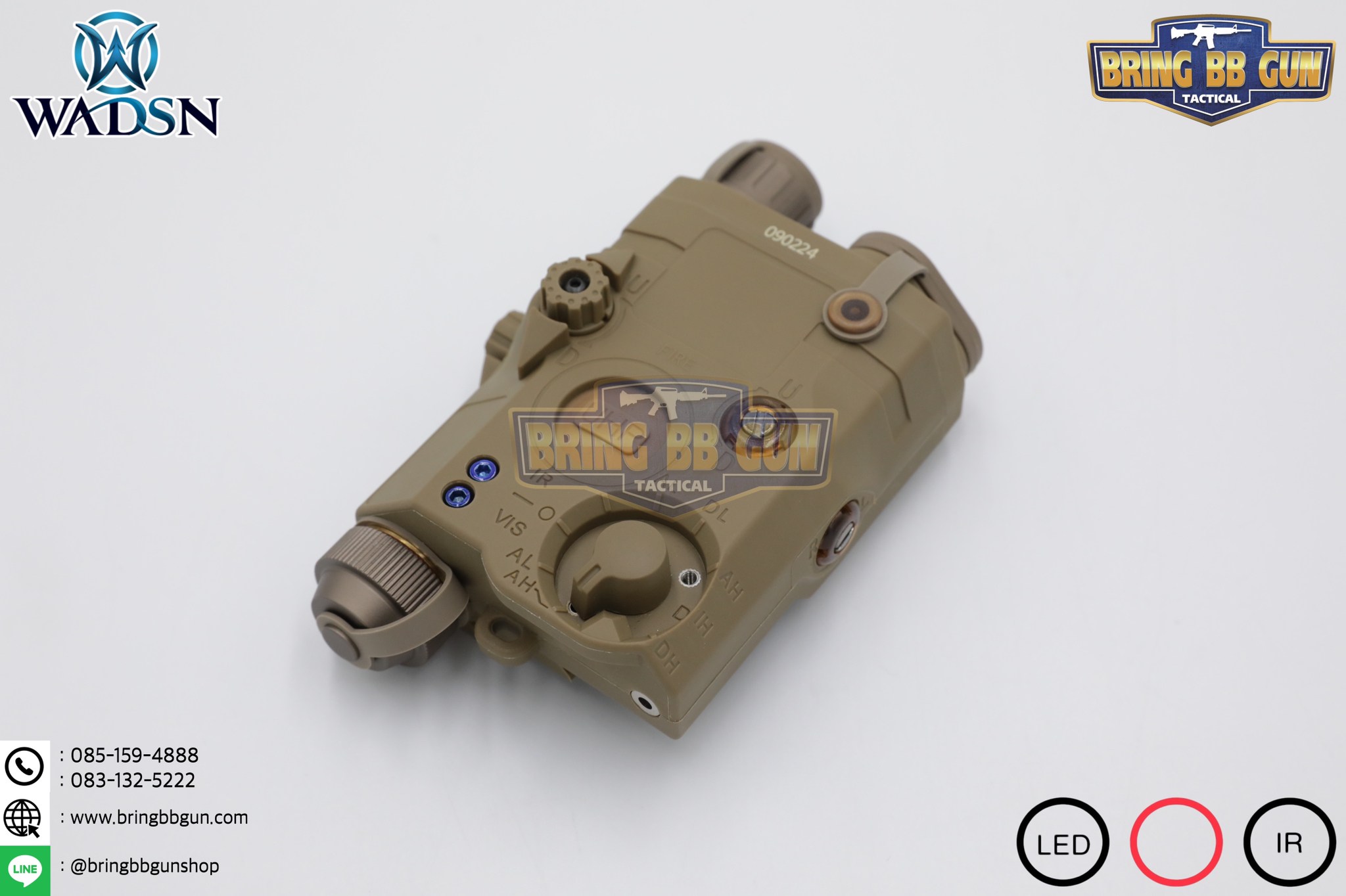 กล่อง PEQ-15 LA-5C Laser Pointer ยี่ห้อ WADSN รุ่น Real Grade (รุ่น Top) รุ่นไฟฉาย และ เลเซอร์สีแดง