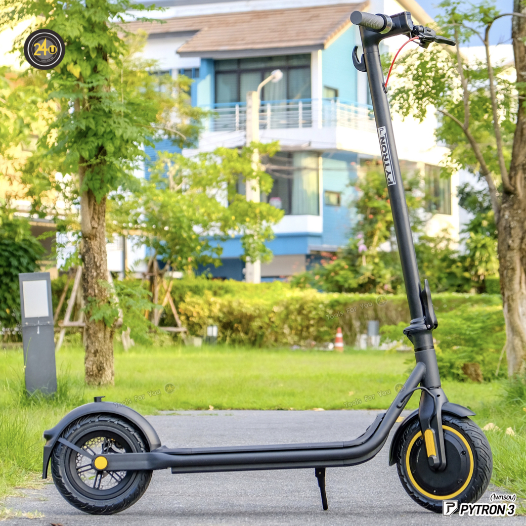 PYTRON-3 (ไพทรอน) Motor 500W Battery 36V 10.4Ah ช่องชาร์จด้านบน พับ ยก พกพาสะดวก สกู๊ตเตอร์ไฟฟ้า PT3 ประกันศูนย์ 1 ปี
