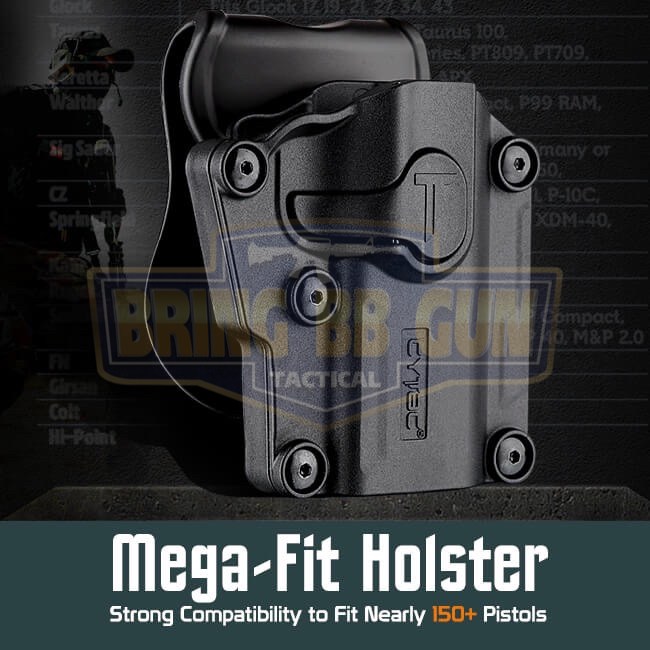 ซองปืนพกนอกปลดนิ้วชี้ Universal ยี่ห้อ Cytac รุ่น Mega-Fit Holster (ซองปืนพกนอกใส่ปืนได้หลายรุ่น)