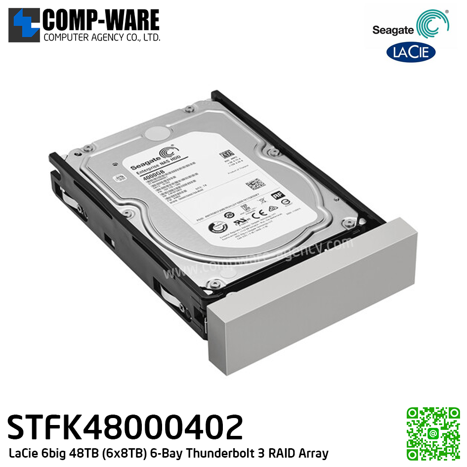 Seagate LaCie 6big 48TB 6-Bay Thunderbolt 3 RAID Array (6 x 8TB) STFK48000402 (New) รับประกัน 3 ปี // ขั้นต่ำในการสั่ง MOQ = 1
