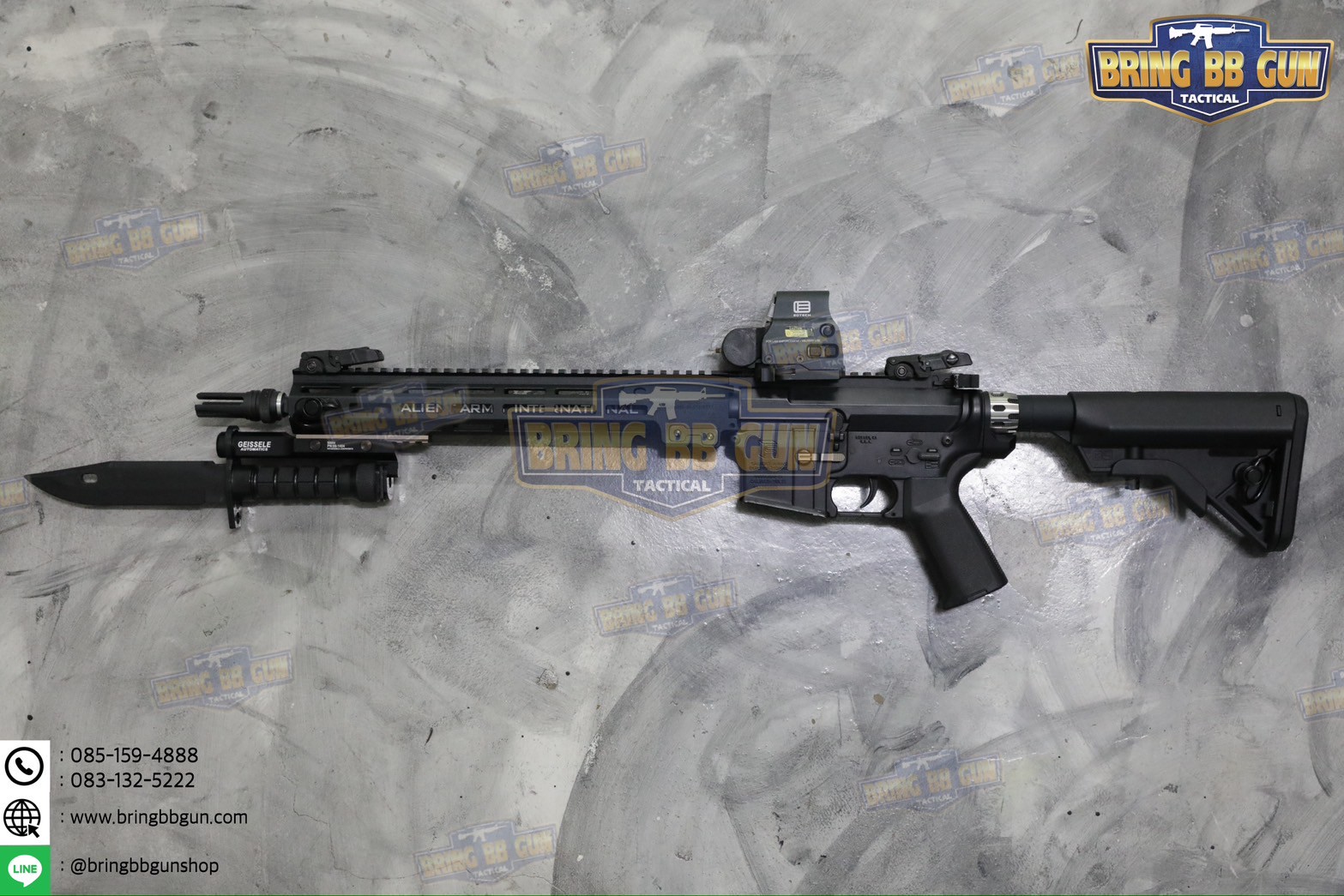 ขาเสริมสำหรับติดมีดปลายปืน ทรง Geissele (Super Stabby Bayonet Mount) (SSBM) (ใช้ได้กับชุดหน้าระบบราง Picatinny (ราง 20mm.) เท่านั้น)