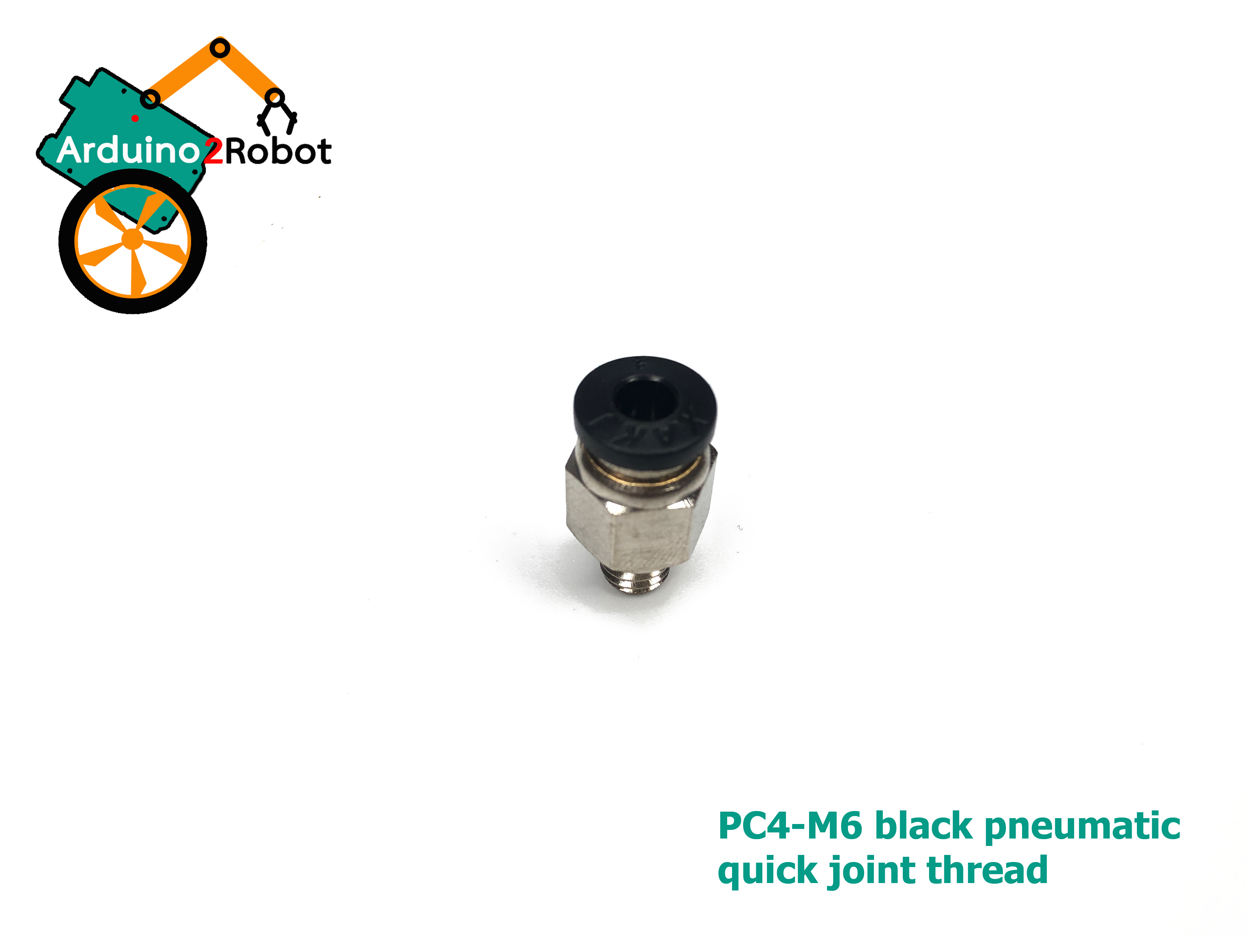 PC4-M6 black pneumatic quick joint thread through tracheal 3d printer j-head hot head extruder feeding pipe