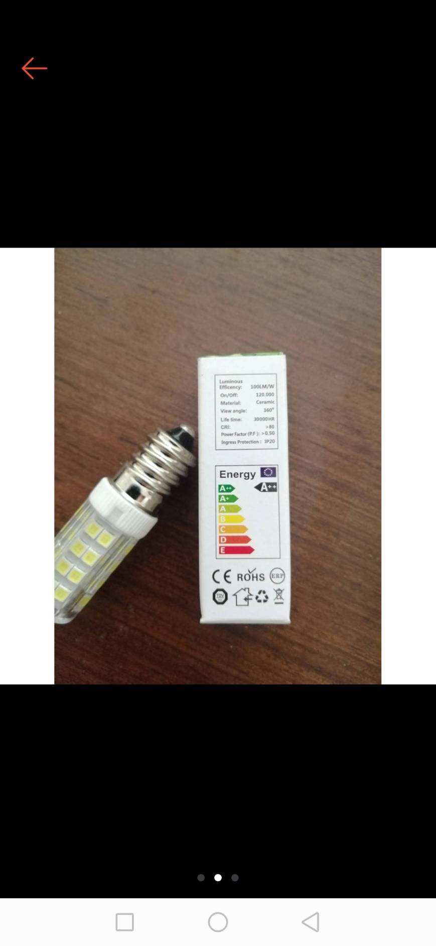 0000235 หลอดไฟ LED E 14 กลียวกลาง สีขาว