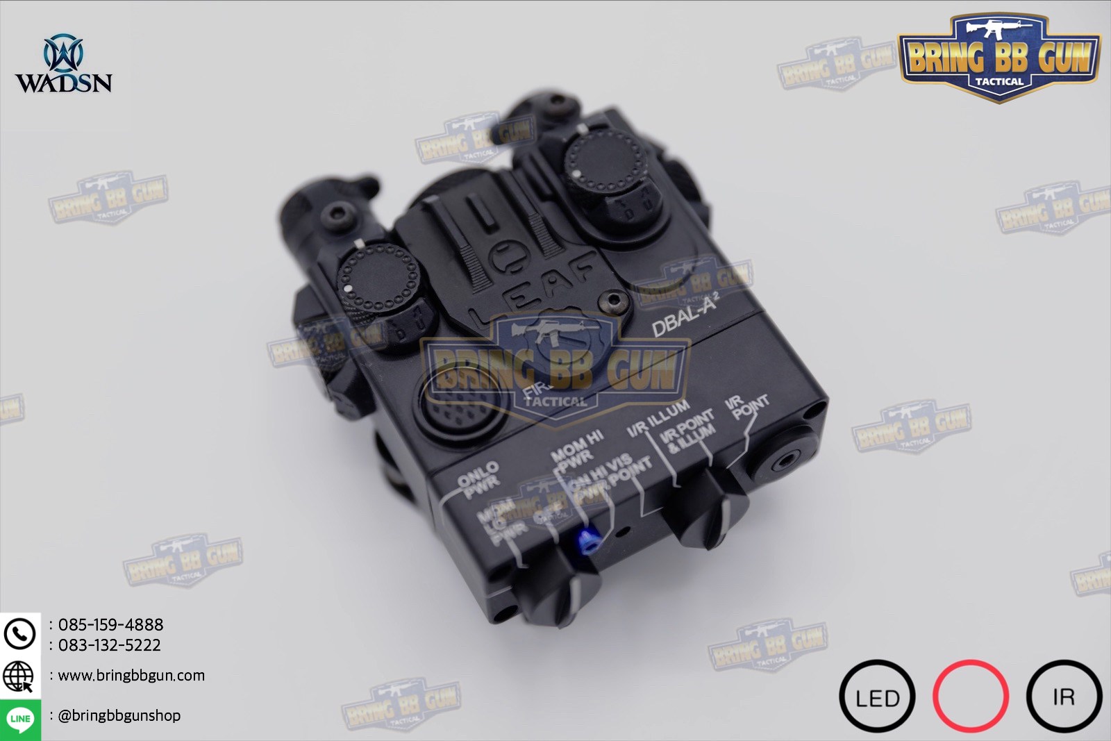 กล่องAN/PEQ-15A รุ่น DBAL-A2 ยี่ห้อ WADSN รุ่น อลูมิเนียม (Dual Beam Aiming Laser - Advanced2)