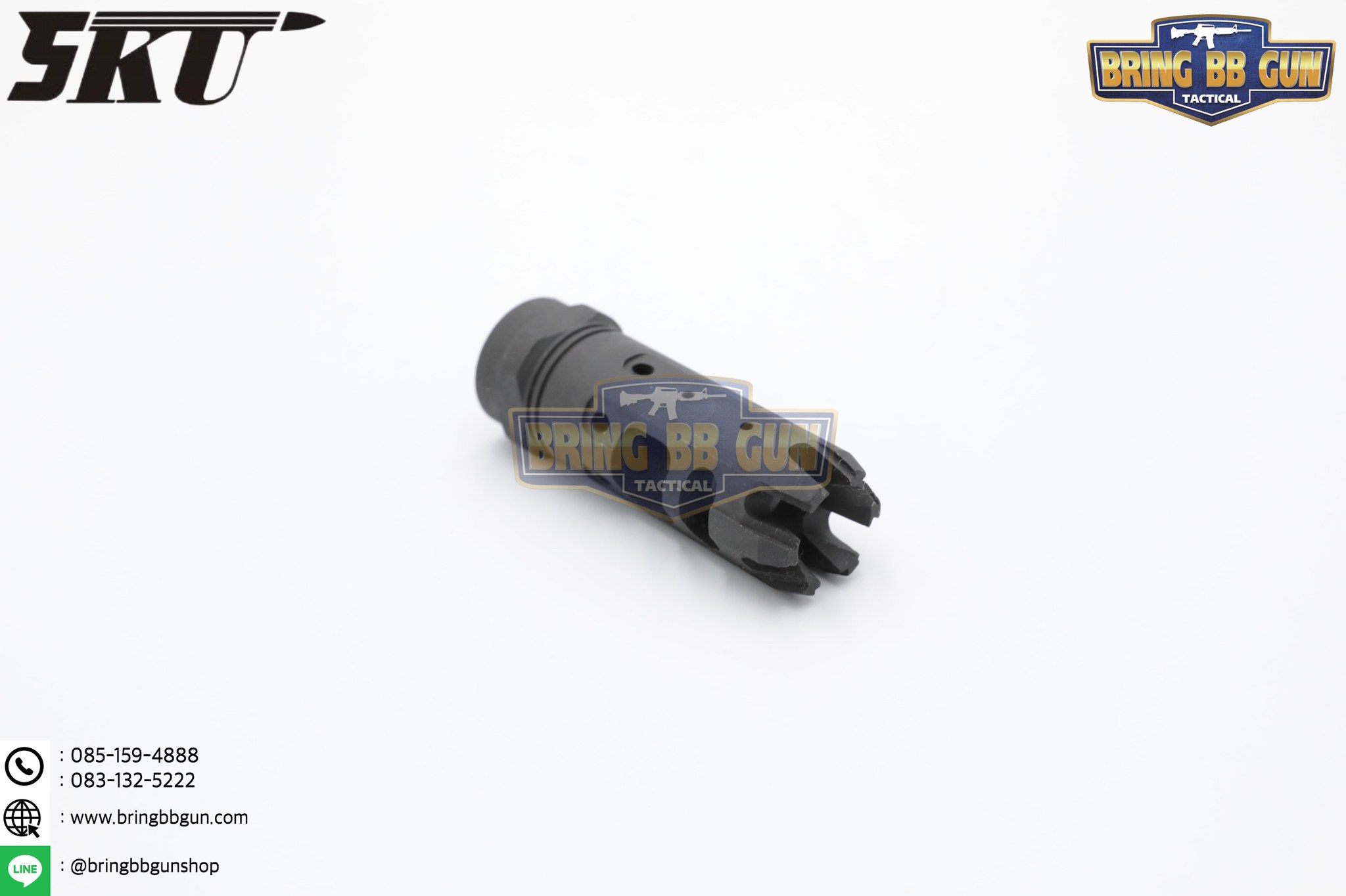 หัวคอม+ปลอกลดแสง Strike Industries ทรง Oppressor ยี่ห้อ 5KU (5KU Strike Industries Oppressor (Blast Shield) with King Comp Flash Hider) (Oppressor + King Comp Flash Hider)