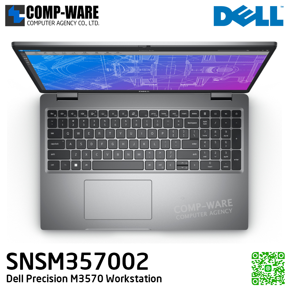 Dell Precision M3570 (SNSM357002) - Intel Core i7-1270P (vPro) / 16GB (1x16GB) / 1TB SSD M.2 / Intel® Iris® Xe Graphics / 15.6" FHD 1920x1080 / Win 11 Pro / 3Yr Pro Support