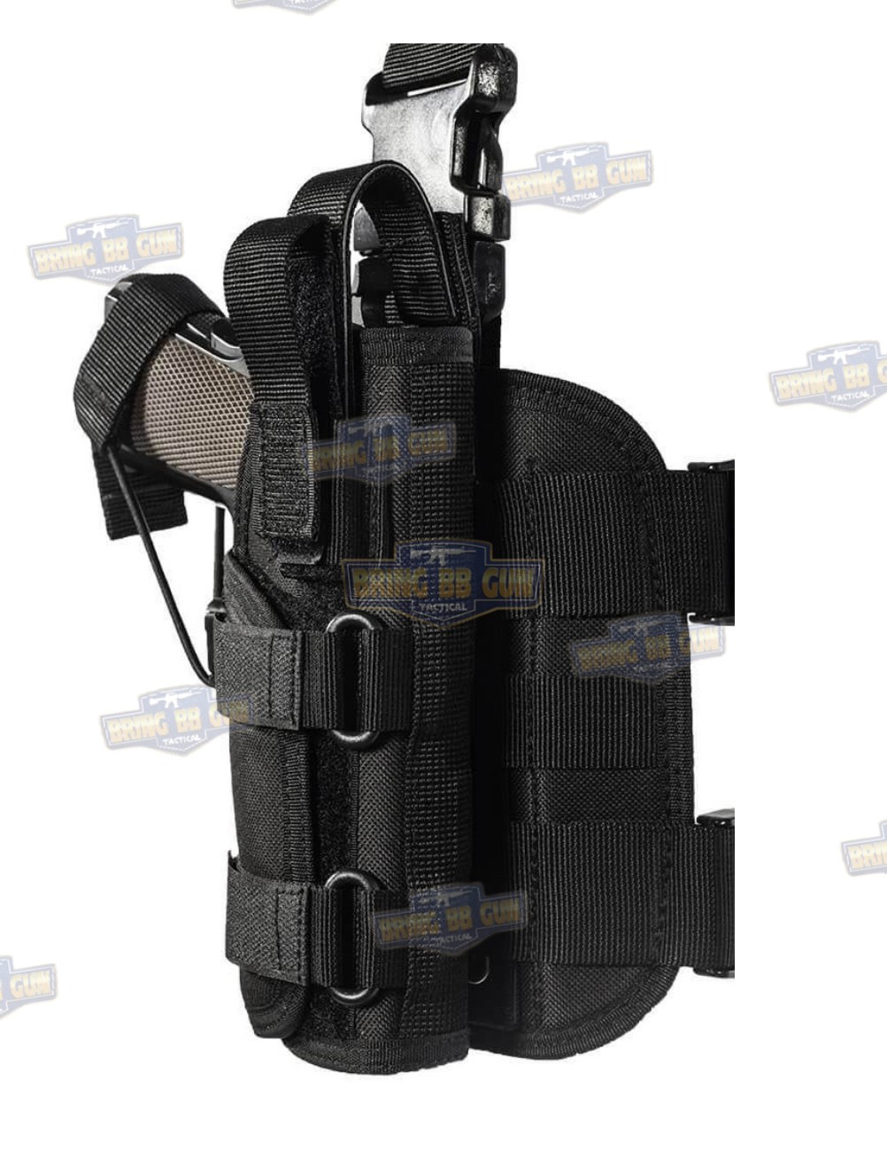 ซองปืนผ้า+เพลทรัดต้นขา ผ้า 1000D (สามารถใส่ปืนได้ทุกรุ่น) (ซองปืนรัดขา มีเพลทรองต้นขา ผ้า 1000D)