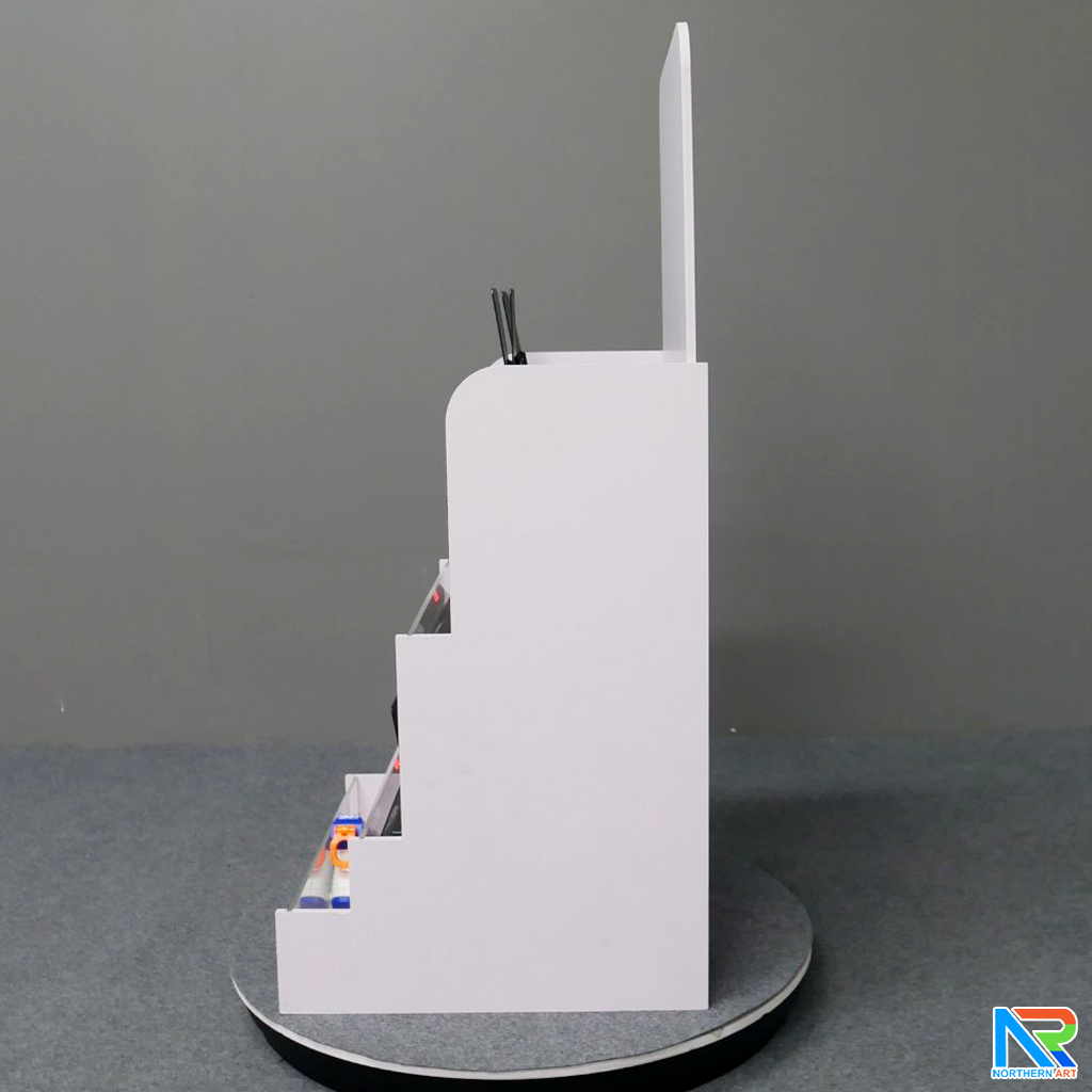 เช่าเกมส์ยิงเป้านิ่ง ตั้งโต๊ะ ขนาด (W)40 x (D)40 x (H)90 cm. พร้อมเป้านิ่ง 4 แผ่น 3 ชุด และปืนกระสุนโฟม 1 กระบอก