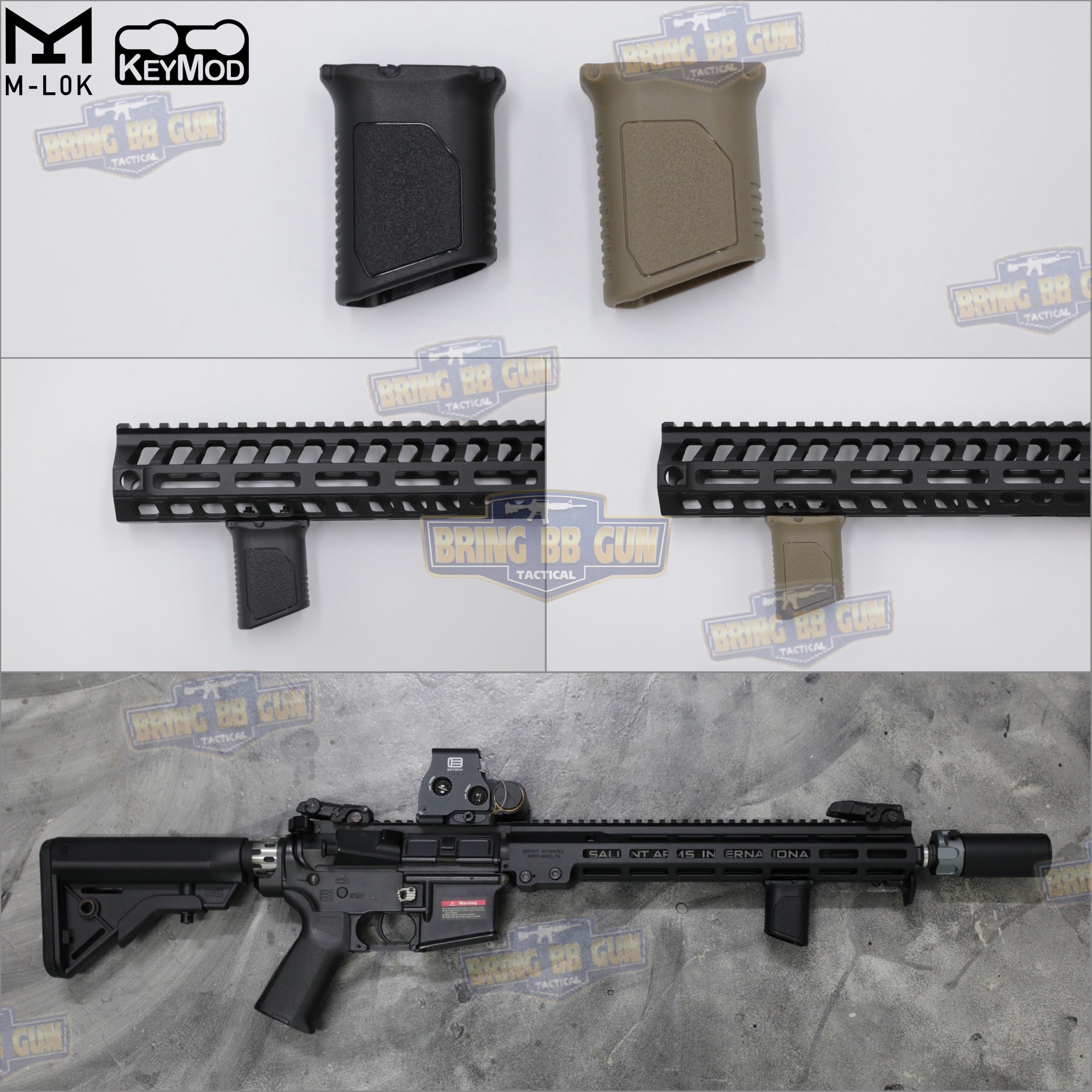 กริ๊ปมือหน้า STRIKE AVG (รุ่นสั้น) (ใช้ได้กับชุดหน้าระบบราง M-Lok และ ระบบราง Keymod เท่านั้น)