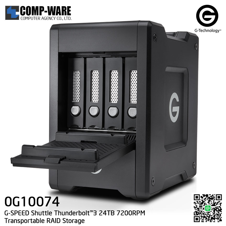G-Technology G-SPEED Shuttle Thunderbolt™3 24TB 7200RPM Transportable RAID Storage - 0G10074