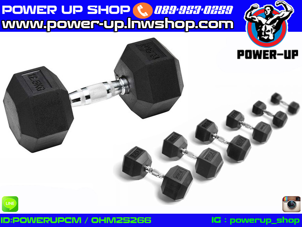 Hex Dumbbell ดัมเบลเหล็กหุ้มยางหกเหลี่ยม