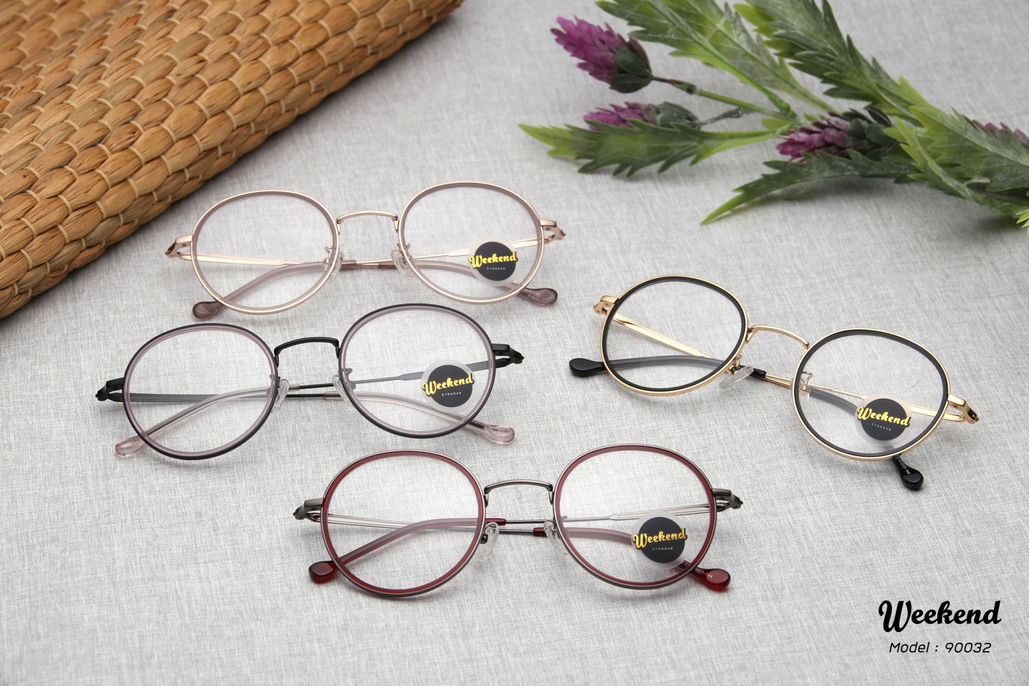 กรอบแว่นสายตา Weekend 90032 C5 Red