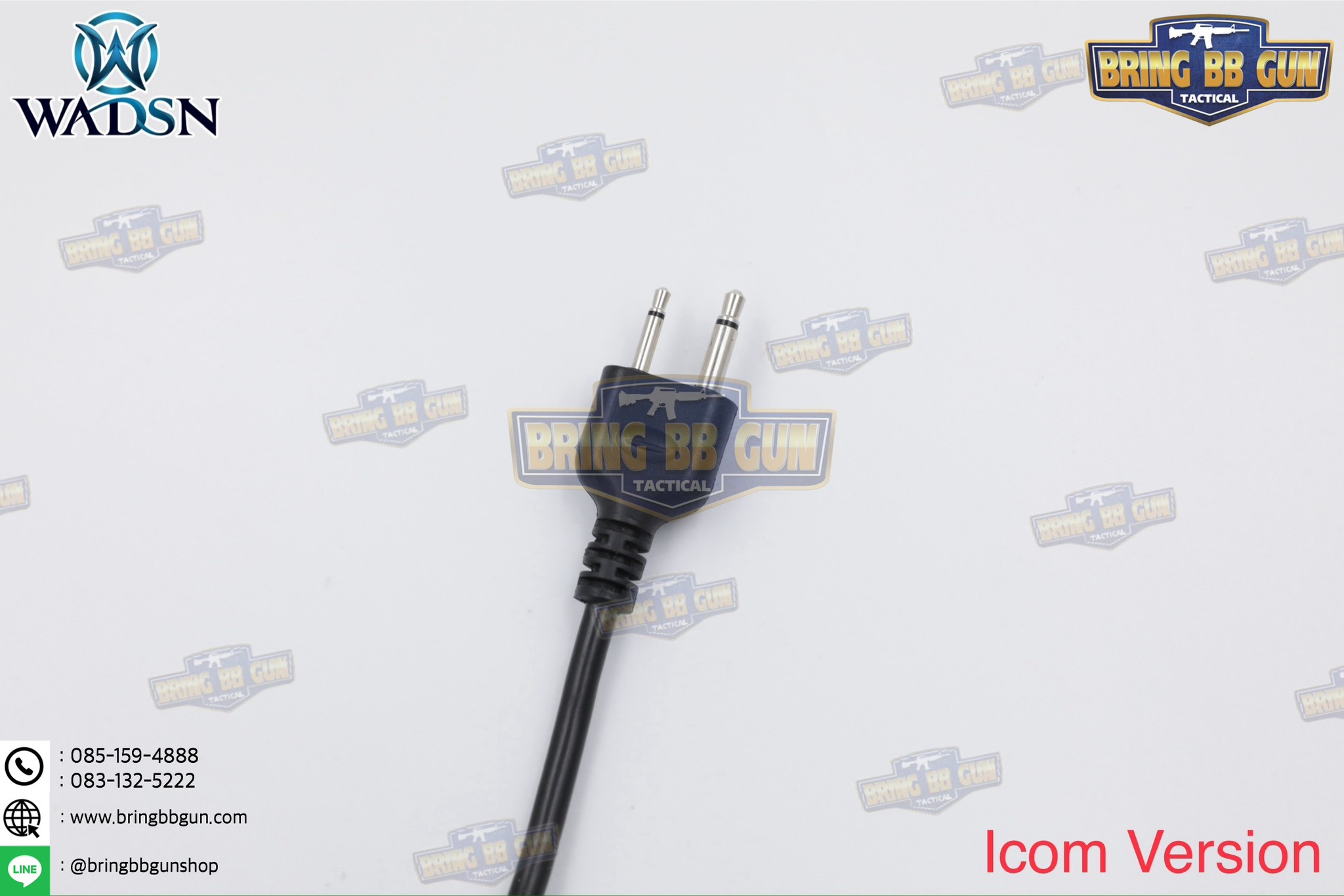 สาย PTT ทรง TCI Tactical ยี่ห้อ WADSN (สาย Push to Talk) (สาย PTT ทรง TCI Tactical) (Tactical PTT (Press-to-Talk) for High-Impedance Headsets) (PTT Military Standard Version)