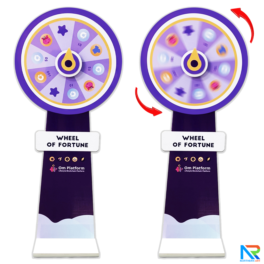 เช่าเกมส์วงล้อตั้งพื้น รุ่นเหล็ก ขนาดวงล้อ 80 ซม. ถอดประกอบได้