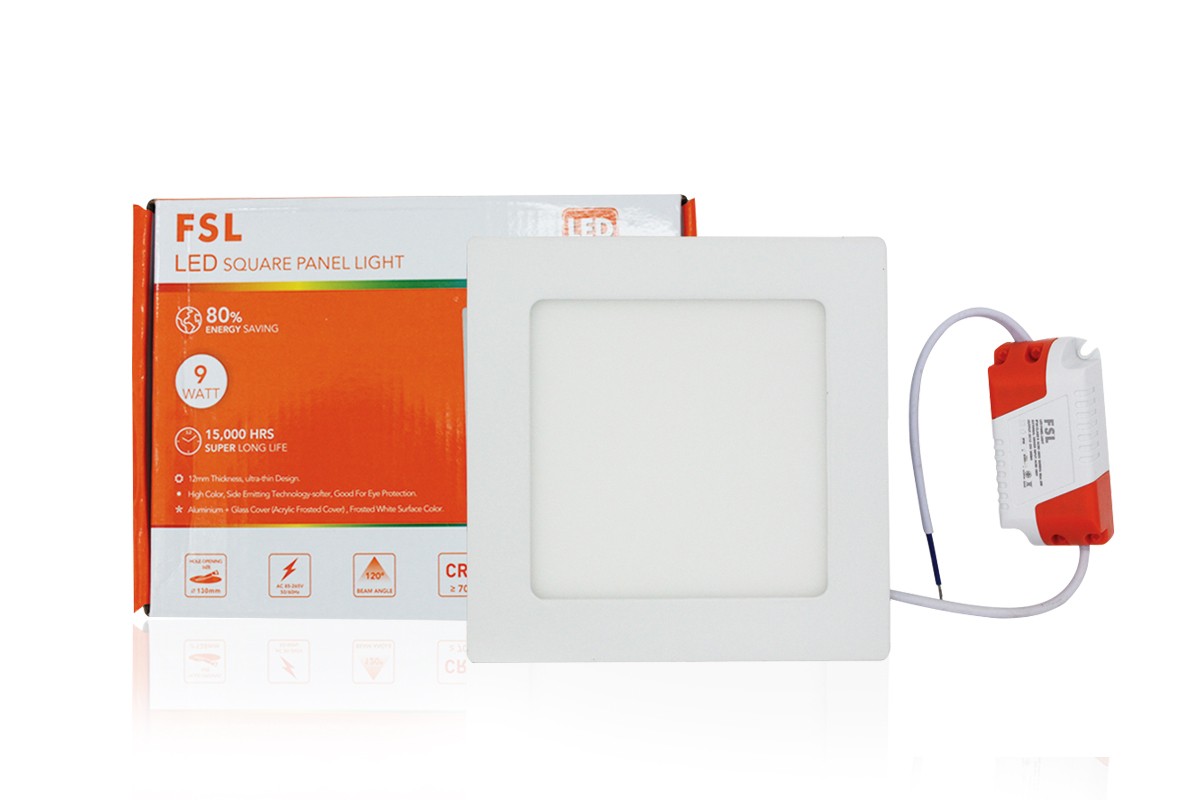 โคมฝังเหลี่ยม FSL-PN-4-9W (SQUARE) แสงขาวและแสงวอร์มไวท์