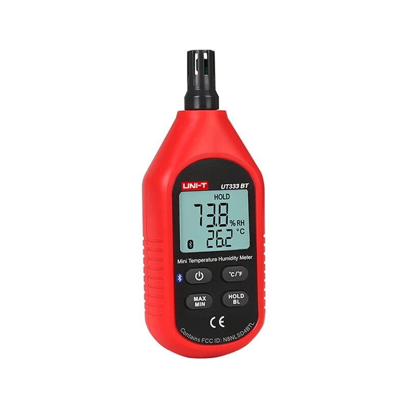 UNI-T UT333BT เครื่องวัดความชื้น เชื่อมต่อแอพ ผ่านบลูทูธได้ เครื่องวัดอุณหภูมิ แบบดิจิตอล ความชื้นสัมพัทธ์ อุณหภูมิ มิเตอร์วัดความชื้นอากาศ