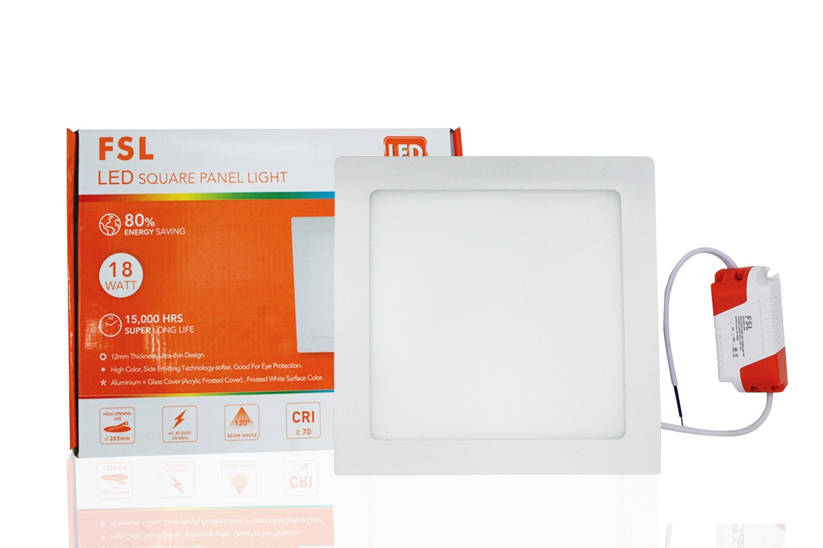 โคมฝังเหลี่ยม FSL-PN-8-18W (SQUARE) แสงขาวและแสงวอร์มไวท์
