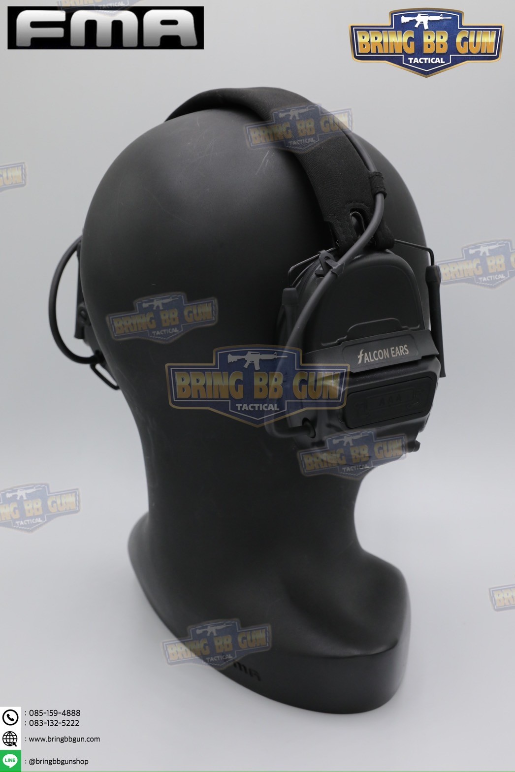 หูฟังสื่อสารตัดเสียงได้ FCS Falcon ยี่ห้อ FMA (FCS Falcon Ears Tactical Communication Headset)