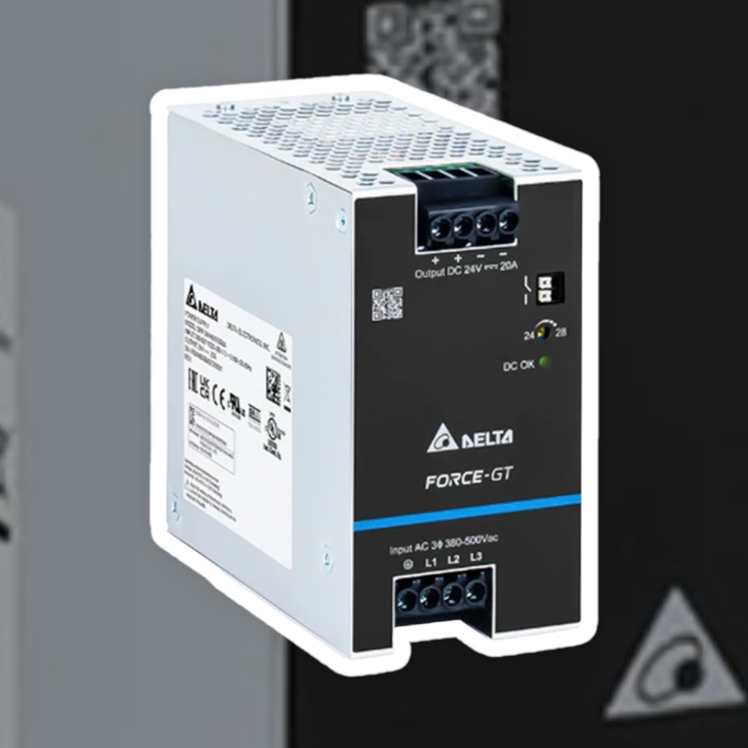 Delta CliQ DIN Rail Power Supply DRF-24V480W3GBA 480W, 24Vdc/20A 380V (3-Phase)