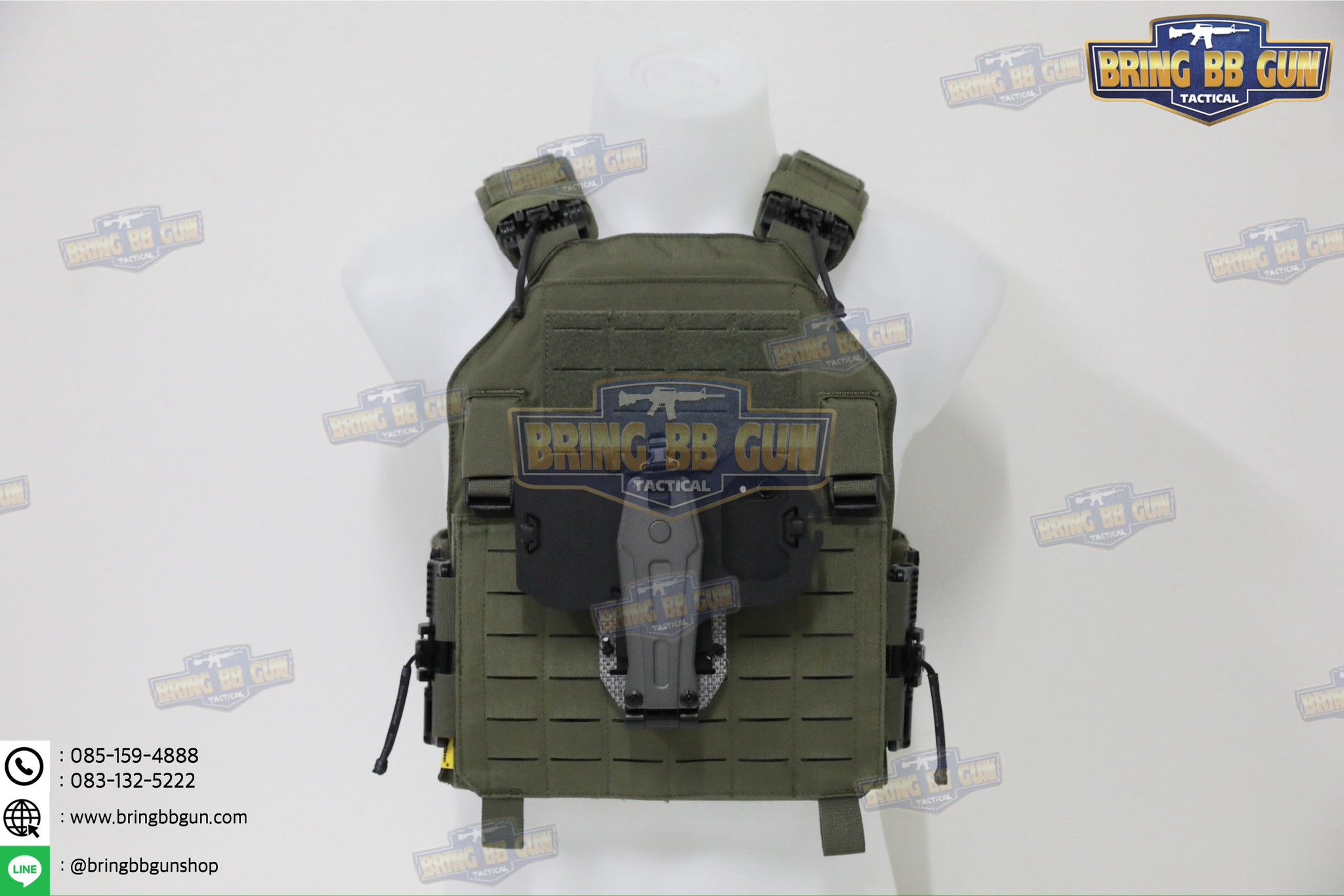 Tactical Rotating Phone Holder เคสโทรศัพท์ติดเสื้อเวส แบบปรับองศาได้ (Folded Navigation Board) (Tactical MOLLE Phone Holder) (Navboard Fliplite Chest Smartphone Mount)