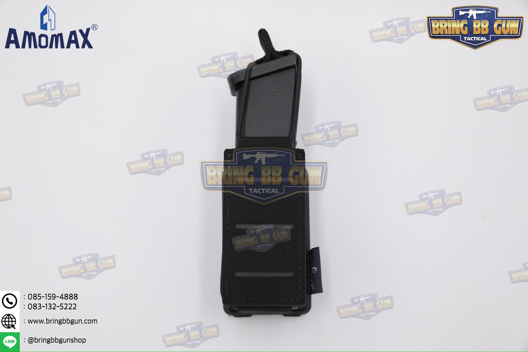 เพ้าแม็กกาซีนเดี่ยว ยี่ห้อ Amomax รุ่น ปืนสั้น (Fabric Magazine Pouch)