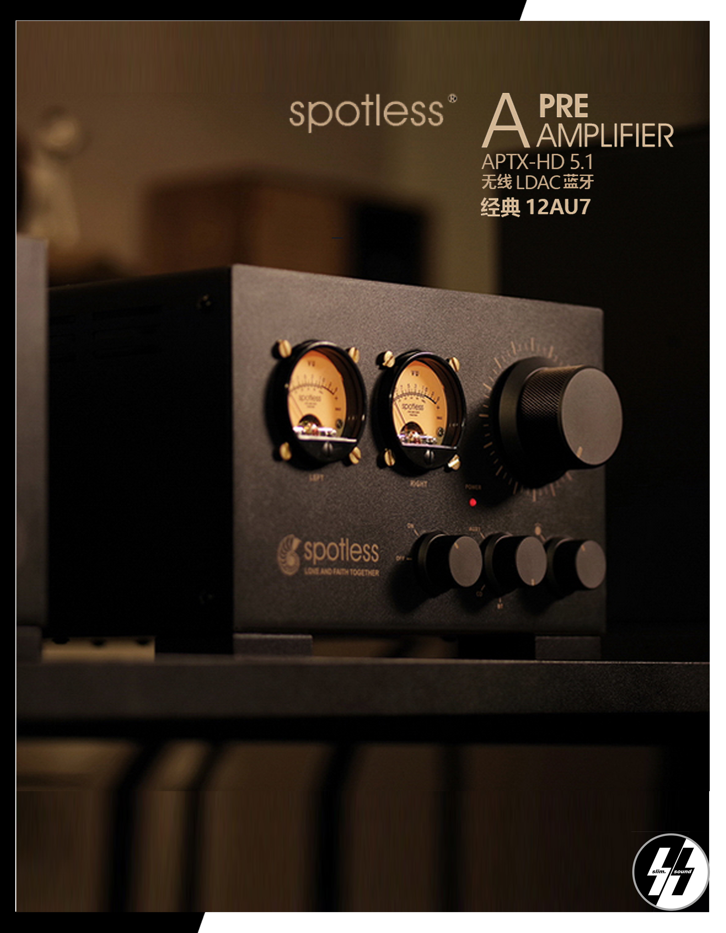 ปรีแอมป์หลอด | spotless - A | Vacuum Tube 12AU7 x 3 Pre-Amplifier (DAC-ESS9018) โปรดเช็คสต๊อก