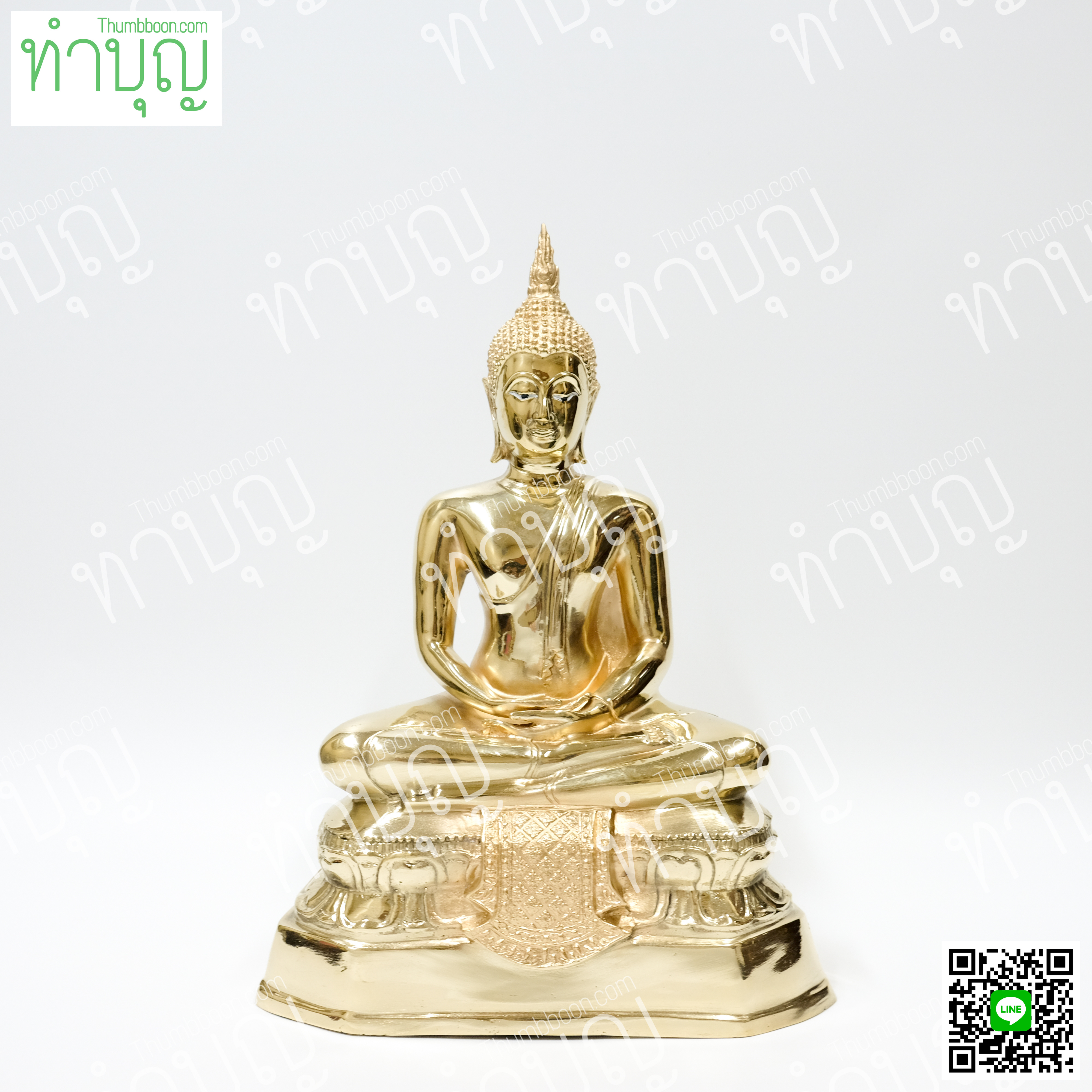พระประจำวันพฤหัสบดี (ปางสมาธิ) 9" ทองเหลือง