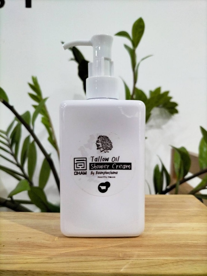 Tallow Oil Shower Cream สบู่เหลวป๋า By Baanphochana สบู่ป๋า บำรุงผิวให้นุ่มชุ่มชื้น