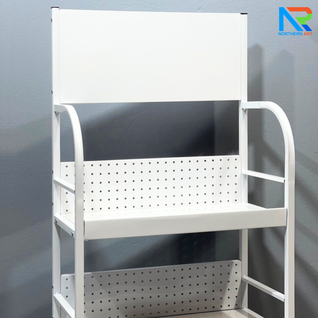 เช่าชั้นวางสินค้าเหล็ก 4 ชั้น สีขาว ขนาด (W)60 x (D)30 x (H)160 ซม. ถอดประกอบได้