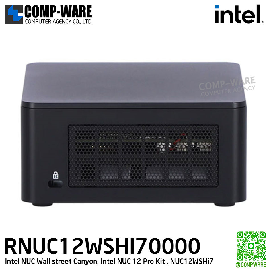 Intel NUC Wall street Canyon, Intel NUC 12 Pro Kit , NUC12WSHi7, Core i7-1260P , DDR4 SO-DIMM, Intel Iris Xe Graphics ,no power cord / 3Y Warranty - RNUC12WSHI70000,99AP2J