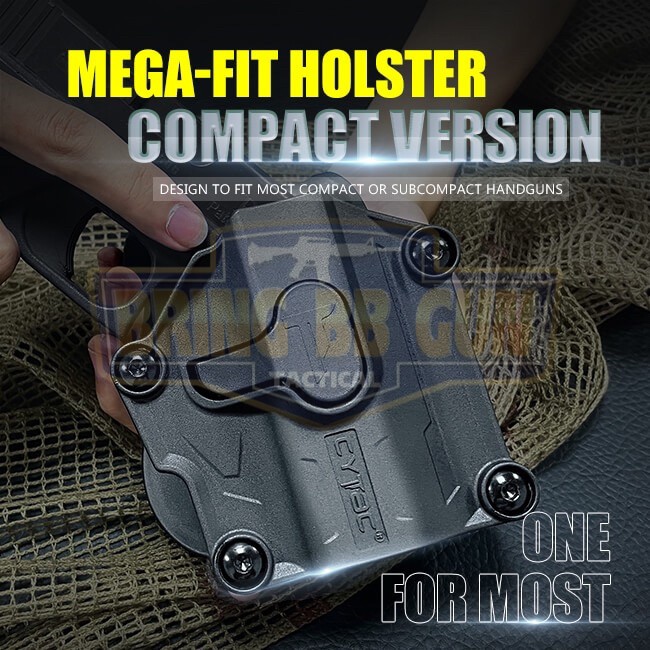 ซองปืนพกนอกปลดนิ้วชี้ Universal ยี่ห้อ Cytac รุ่น Mega-Fit Holster Compact (ซองปืนพกนอก รุ่นสั้นใส่ปืนได้หลายรุ่น)