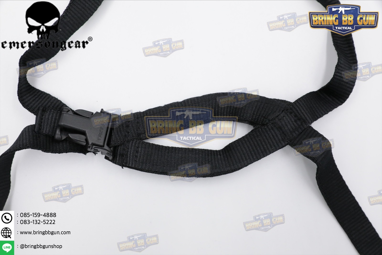 สายรัดคาง ยี่ห้อ Emerson รุ่น ทรงตัว H (EMERSON MICH Helmet Retention System H-Nape)