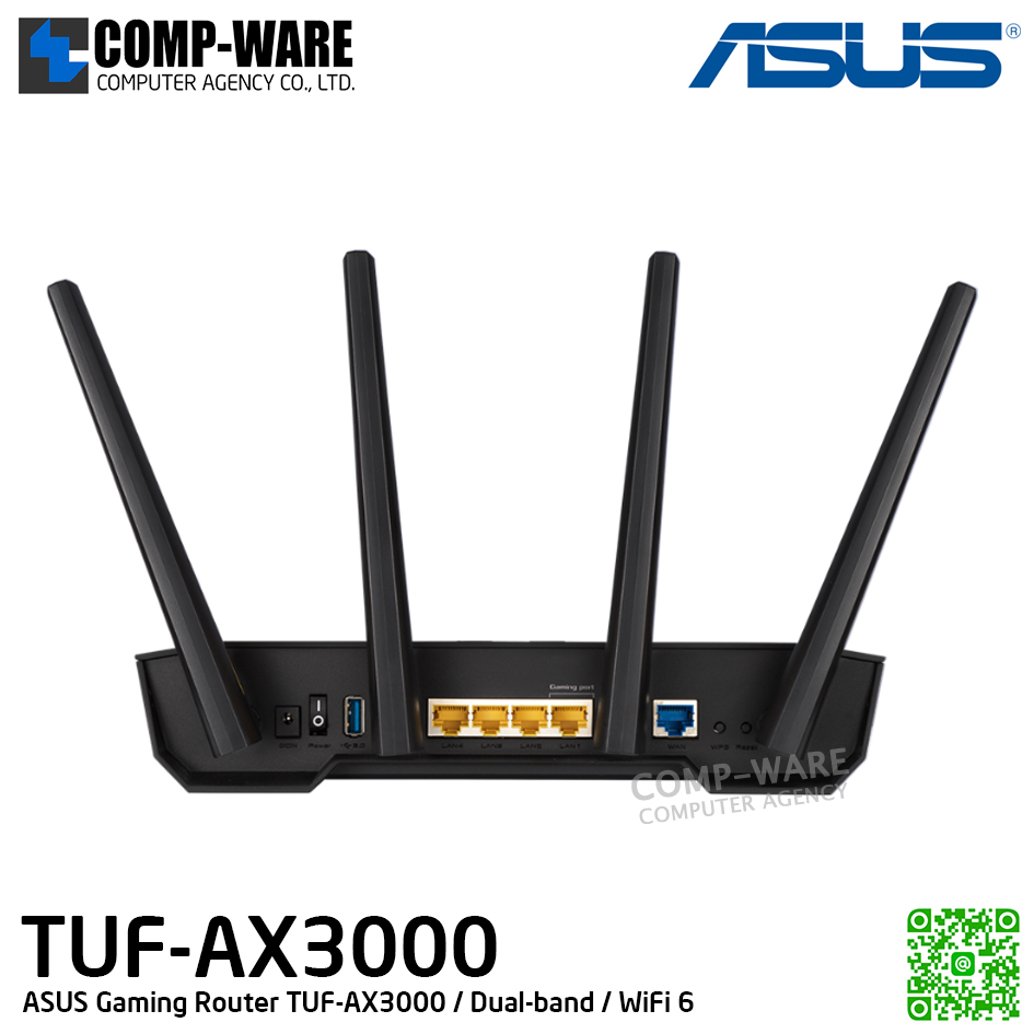 ASUS Gaming Router TUF-AX3000 / Dual-band / WiFi 6 - 3Y Warranty