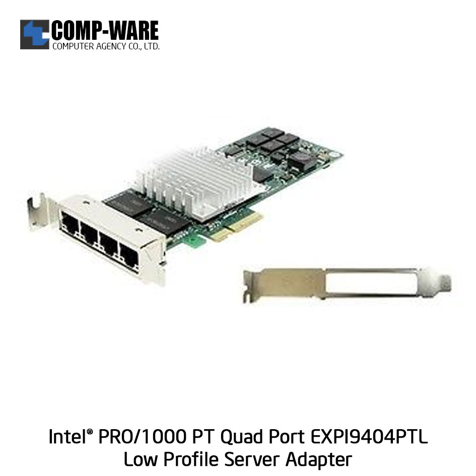 Intel PRO/1000 PT Quad Port Low Profile Server Adapter (4-Port) RJ-45 Connector EXPI9404PTL